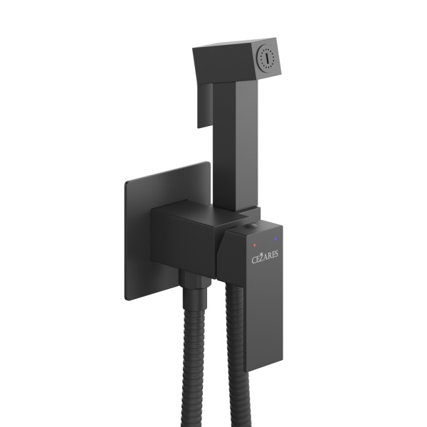 Гигиенический душ Cezares Slider SLIDER-DIF-NOP встраиваемый в стену черный матовый