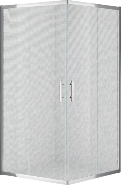 Душевой угол Cezares Eco ECO-O-A-2-90-P-Cr квадратная   стекла рифленые, профиль хром