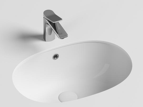Раковина встраиваемая снизу овальная Ceramica Nova Element CN6044 фарфор цвет белый