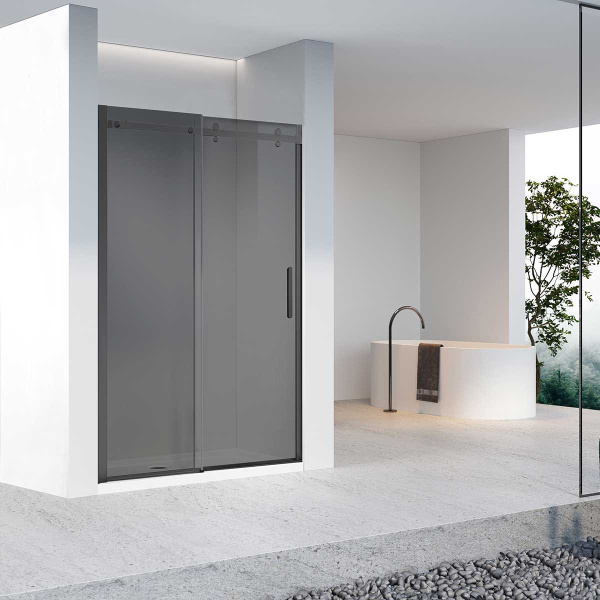 Душевая дверь Vincea Como-N VDS-4CN130CGB 130 см стекла тонированные, профиль черный