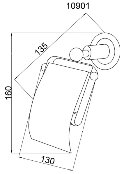 Держатель для туалетной бумаги Boheme Murano Cristal 10901-CRST-G 