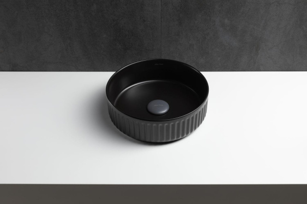 Раковина накладная круглая Allen Brau Fantasy 4.11032.31 керамика цвет черный матовый