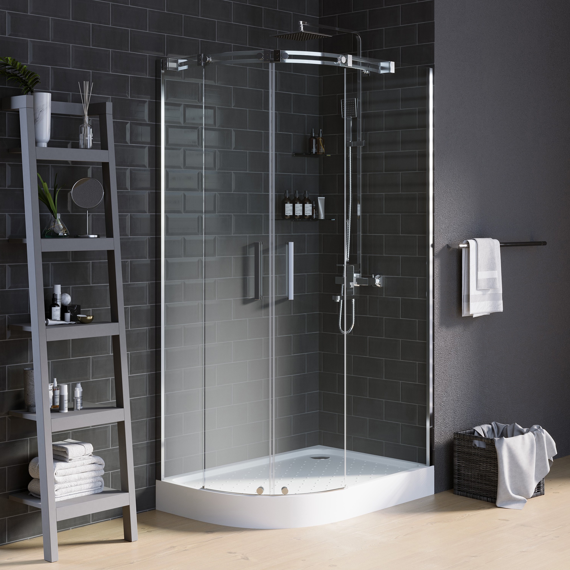 Душевой угол Grossman Galaxy GR-4120R прямоугольная-асимметричная  стекла , профиль 