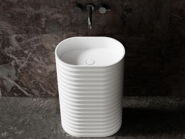 Раковина  овальная Abber STEIN AS2550-H искусственный камень цвет белый матовый