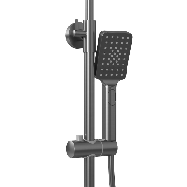 Душевая система со смесителем Grossman Cosmo 500.K35.02.420 монтаж настенная без термостата графит