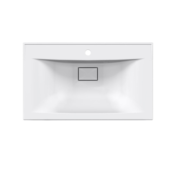 Раковина мебельная прямоугольная Vincea  VCB-3M750W литьевой мрамор цвет белый