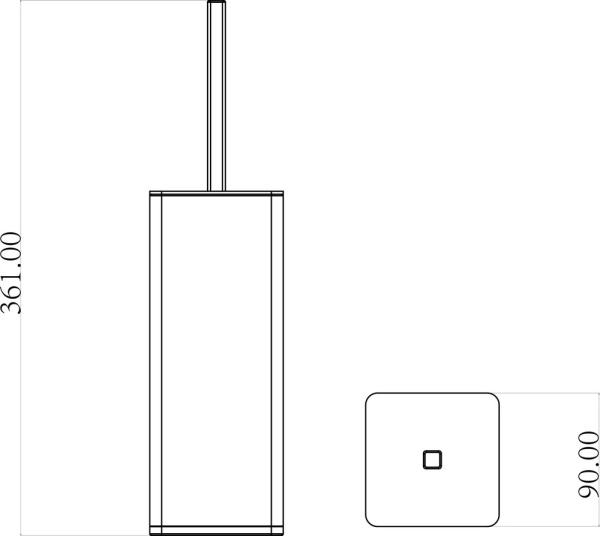 Ершик для унитаза Boheme  10949-W-G настольный