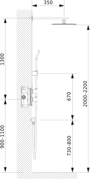 Душевая система со смесителем Timo Petruma SX-5059/00SM монтаж встраиваемая в стену с термостатом хром