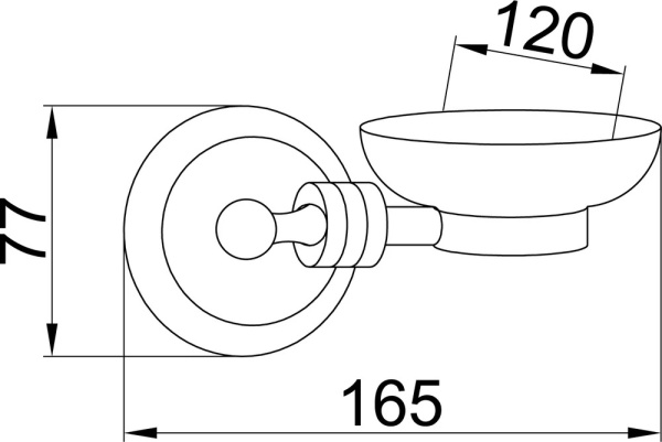Мыльница Boheme Hermitage 10382 настенная цвет Chrome