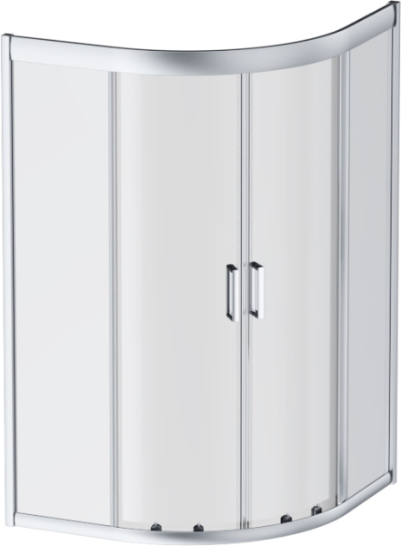 Душевой угол Am.Pm Gem W90G-401A090WT четверть круга  стекла прозрачные, профиль серебро