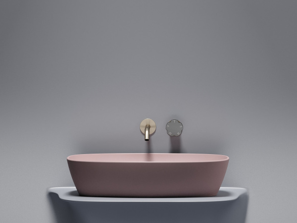 Раковина накладная овальная Ceramica Nova Element CN6049MP фарфор цвет розовый матовый