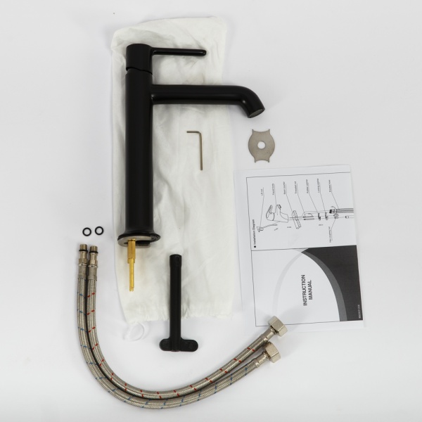 Смеситель для раковины Cezares Eco ECO-LC-NOP-W0 черный матовый