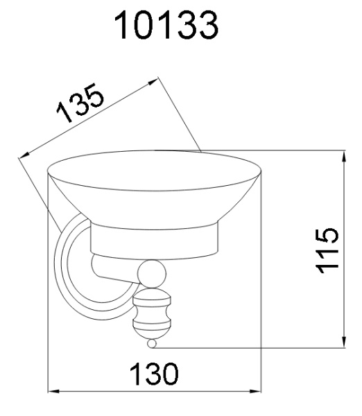 Мыльница Boheme Vogue 10183 настенная цвет Chrome