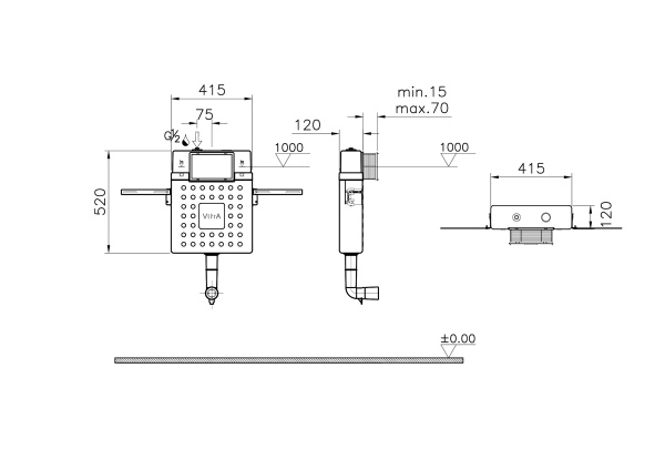 Бачок скрытого монтажа VitrA V12 762-1740-01
