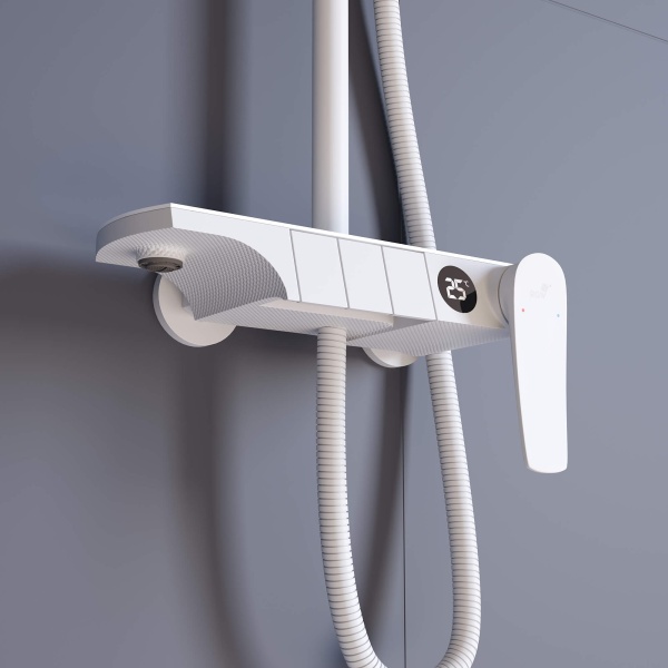 Душевая система со смесителем RGW Shower Panels 51140133-03 монтаж настенная без термостата белый