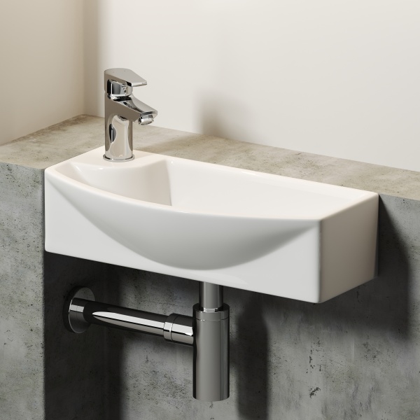 Раковина подвесная прямоугольная Ceramica Nova Element CN6038R фарфор цвет белый