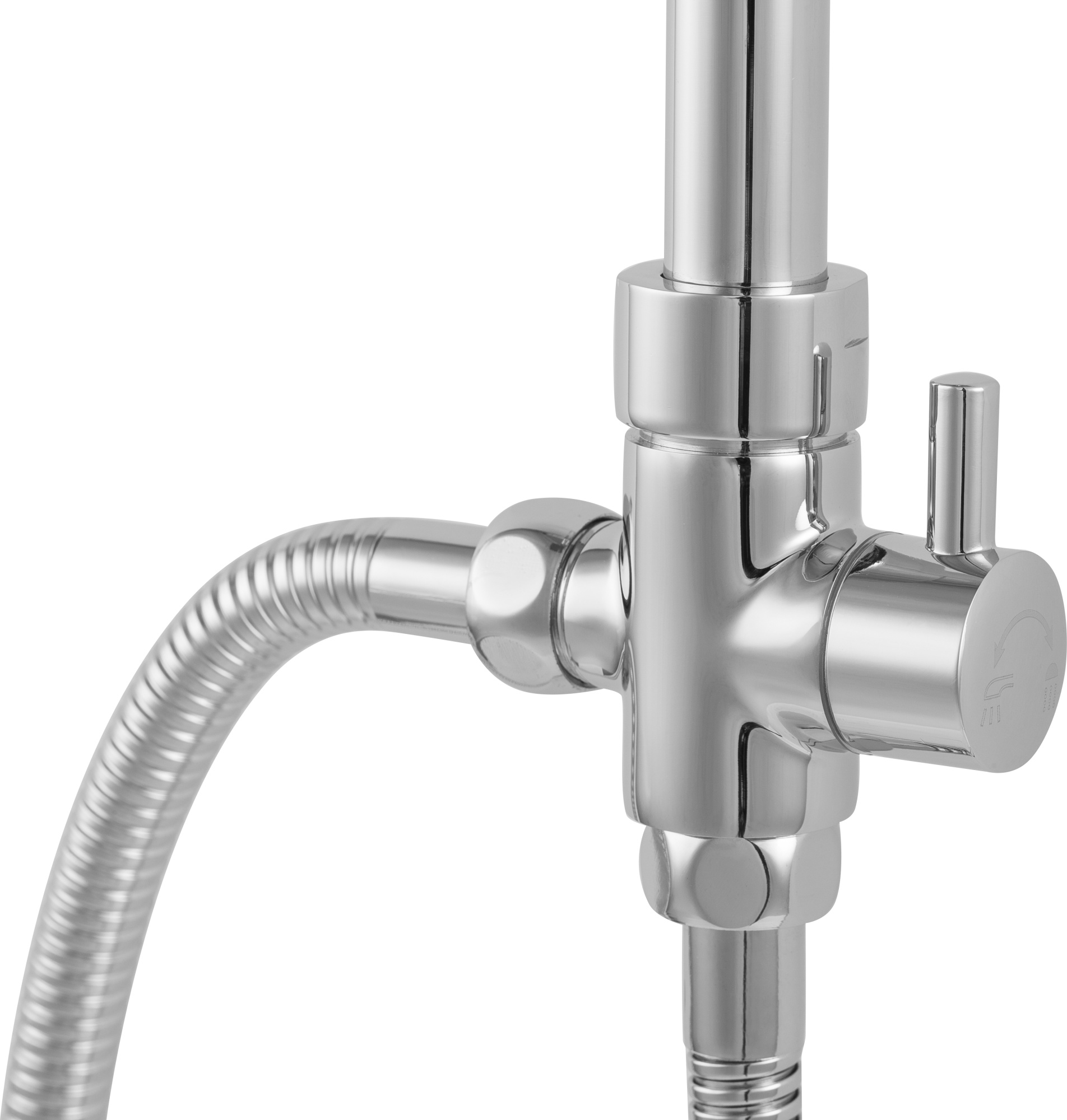 Душевая система без смесителя Bravat Fit D283CP-2-RUS монтаж  без термостата хром
