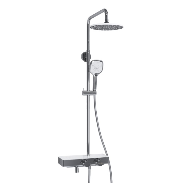 Душевая система со смесителем Wasserkraft  A113.067.065.CH Thermo монтаж настенная с термостатом хром