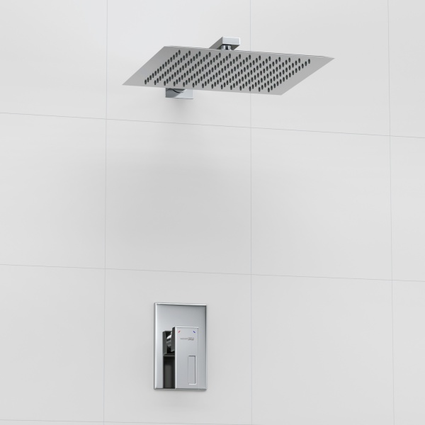 Душевая система со смесителем Wasserkraft  A12119 монтаж встраиваемая в стену без термостата хром