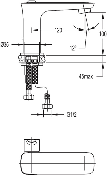Смеситель для раковины Cezares Tesoro TESORO-F-LS-01-W0 