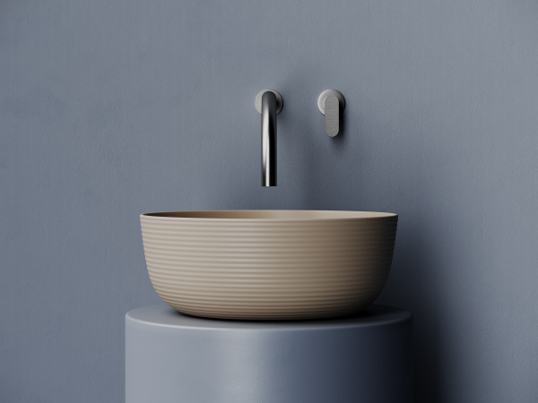 Раковина накладная круглая Ceramica Nova Element CN6073MC фарфор цвет бежевый матовый