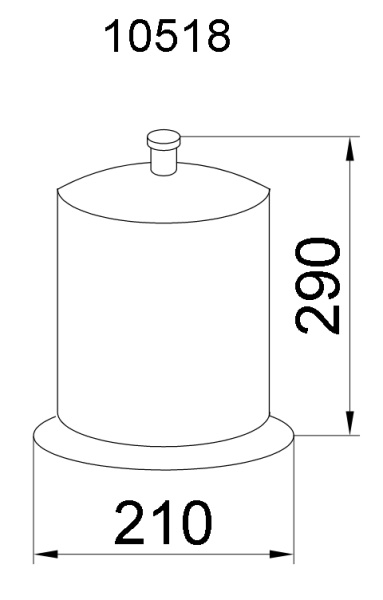 Ведро для мусора Boheme Chiaro 10518 напольное цвет Gold
