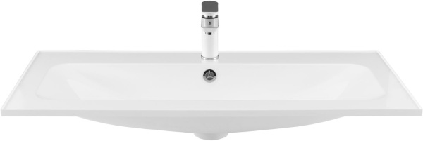 Раковина мебельная прямоугольная Aquanet Арт 00318926 литьевой мрамор цвет белый