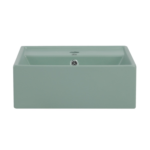 Раковина накладная квадратная  Abber Rechteck AC2208MCG фаянс цвет светло-зеленый матовый
