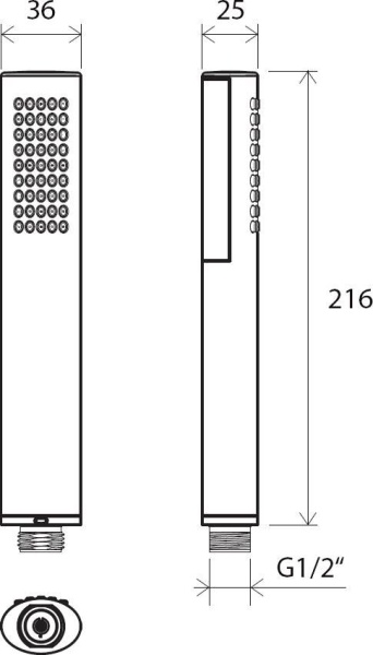 Лейка для душа Ravak  X07P114 хром 