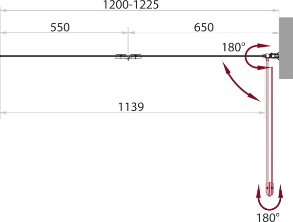 Шторка для ванны складная  BelBagno Sela SELA-V-21-120/140-C-Cr 120 см, стекла прозрачные, профиль хром