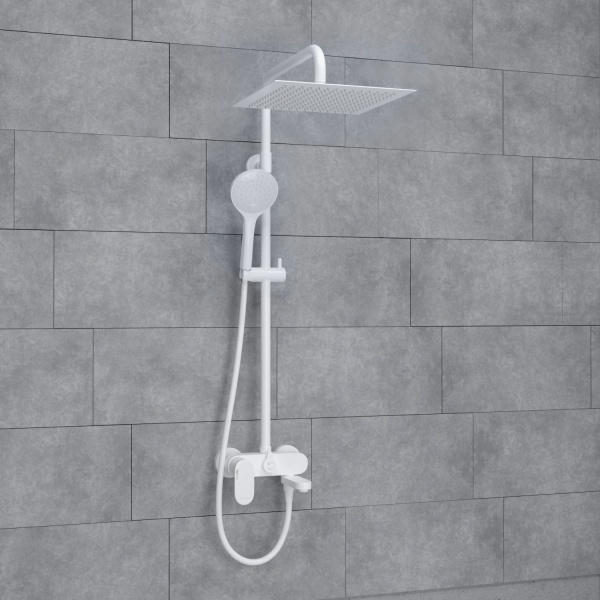 Душевая система со смесителем Wasserkraft  A185.163.155.WM монтаж настенная без термостата белый