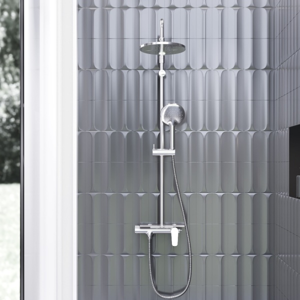 Душевая система со смесителем Damixa Jupiter 977780000 монтаж настенная без термостата хром