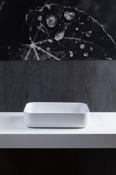 Раковина накладная прямоугольная Allen Brau Fantasy 4.11021.21 керамика цвет белый матовый