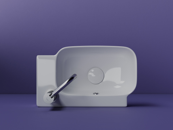 Раковина подвесная прямоугольная Ceramica Nova Element CN6074L фарфор цвет белый