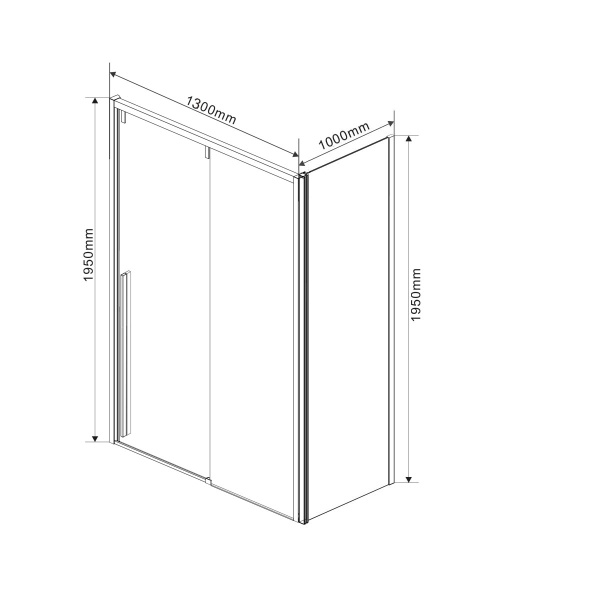 Душевой угол Vincea Lugano VSR-1L1013CL-1 прямоугольный 130x100 стекла прозрачные, профиль хром