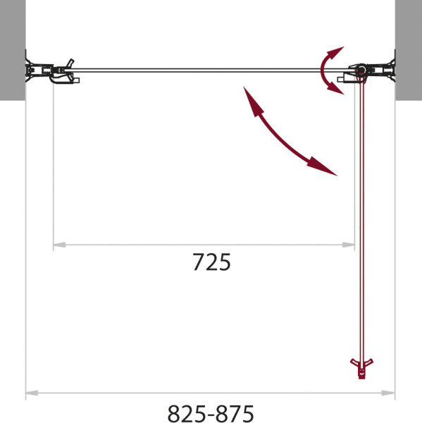 Душевая дверь BelBagno Sela SELA-B-1-85-P-Cr 85 см стекла рифленые, профиль хром
