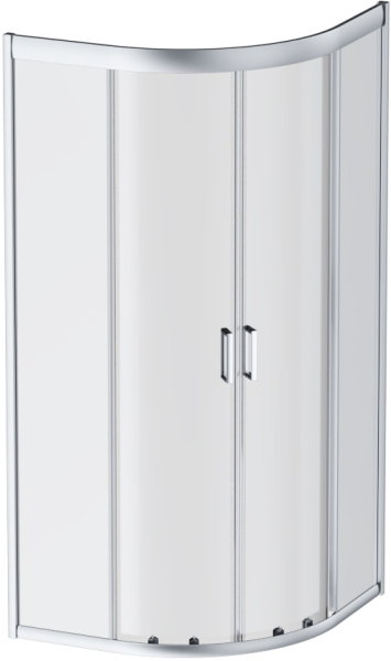 Душевой угол Am.Pm Gem W90G-401-080WT четверть круга  стекла прозрачные, профиль серебро