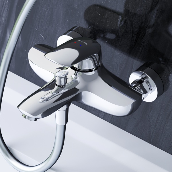 Смеситель для ванны или душа Am.Pm Bliss L F5310032 настенный 
без термостата хром