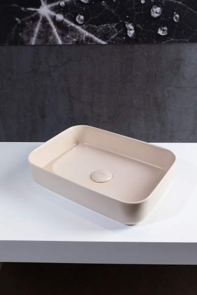 Раковина накладная прямоугольная Allen Brau Fantasy 4.11021.IV керамика цвет бежевый