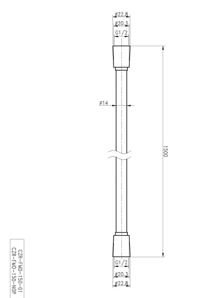 Шланг Cezares Czr CZR-FMD-150-NOP черный матовый 