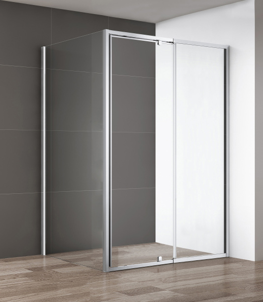 Душевой угол Cezares Variante VARIANTE-AH-1-130/140-100-C-Cr прямоугольная  стекла прозрачные, профиль хром