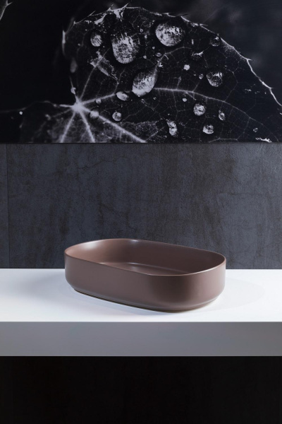 Раковина накладная овальная Allen Brau Fantasy 4.11022.TP керамика цвет коричневый