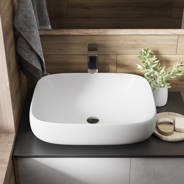 Раковина  прямоугольная Grossman Falcon GR-3054 фаянс цвет белый