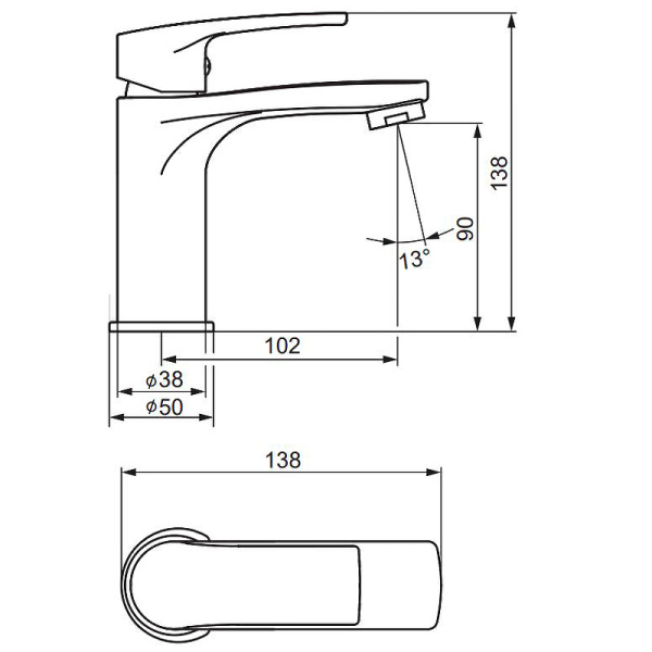 Смеситель для раковины Damixa Eclipse 2.0 480210300 черный матовый