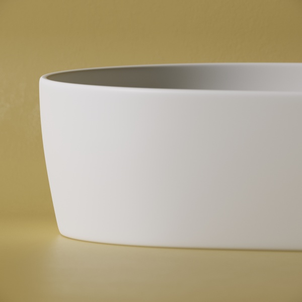 Раковина накладная овальная Ceramica Nova Element CN6047MW фарфор цвет белый матовый