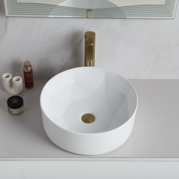 Раковина  круглая BelBagno  BB1342H300 фаянс цвет белый глянцевый