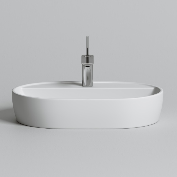 Раковина накладная овальная Ceramica Nova Element CN6035 фарфор цвет белый