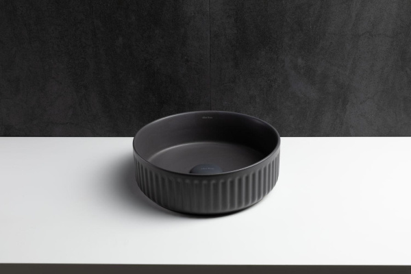 Раковина накладная круглая Allen Brau Fantasy 4.11032.AN керамика цвет черный матовый