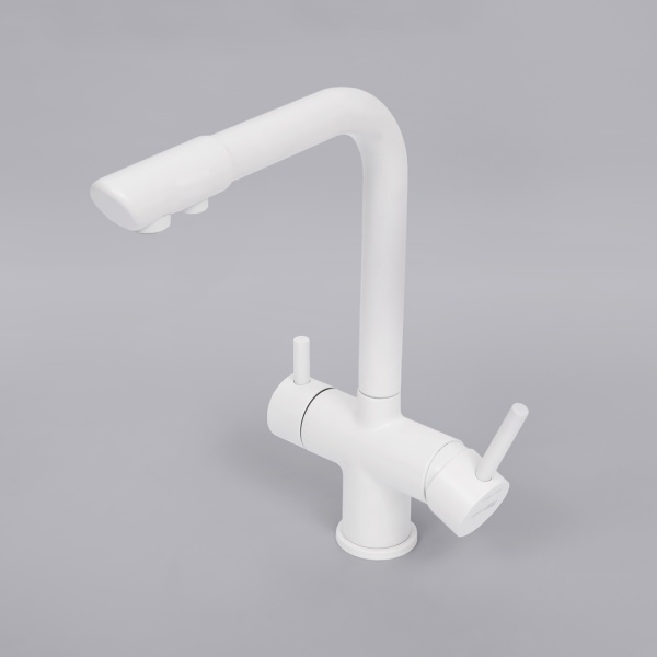 Смеситель для кухни Wasserkraft  A8357 с подключением к фильтру белый