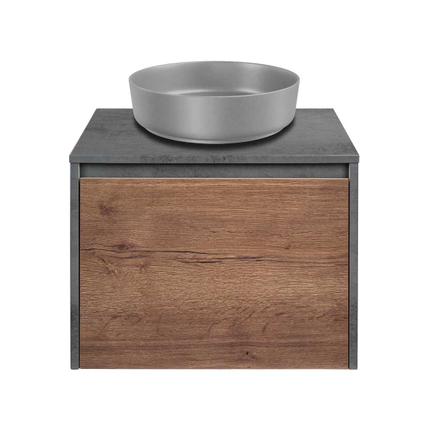 Тумба  подвесная Vincea Mesa VMC-2MS600TB 60 см  1 ящик+1 скрытый цвет T.Oak + Beton 